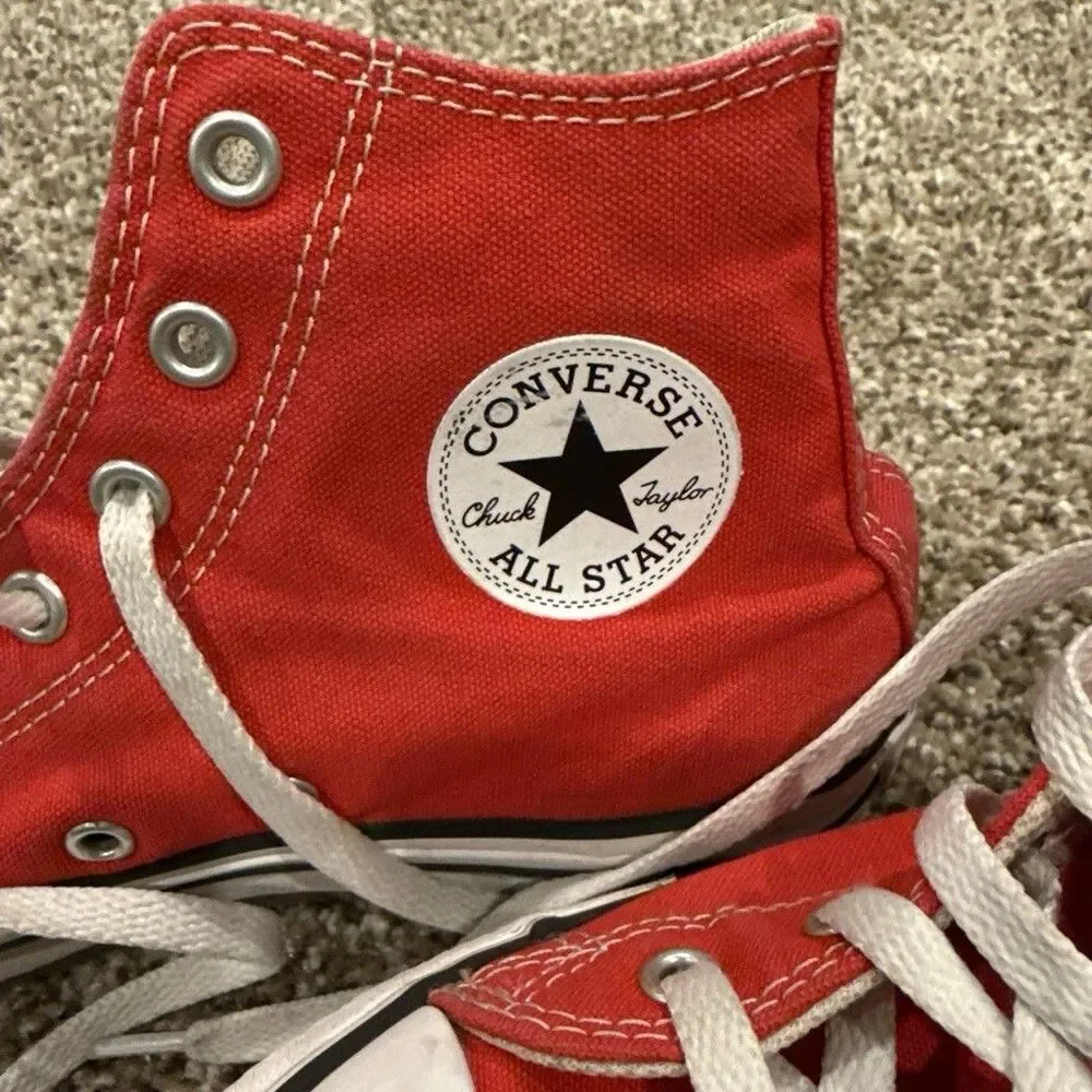 Converse Chuck Taylor All Star Red High Top Sneakers Youth Size 3.5